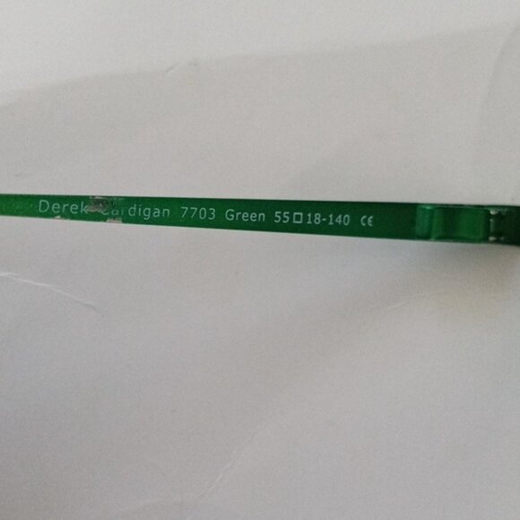 Derek Cardigan Green Metallic Prescription Glasses 55-18-140 & Bonus Black Case - Picture 9 of 13